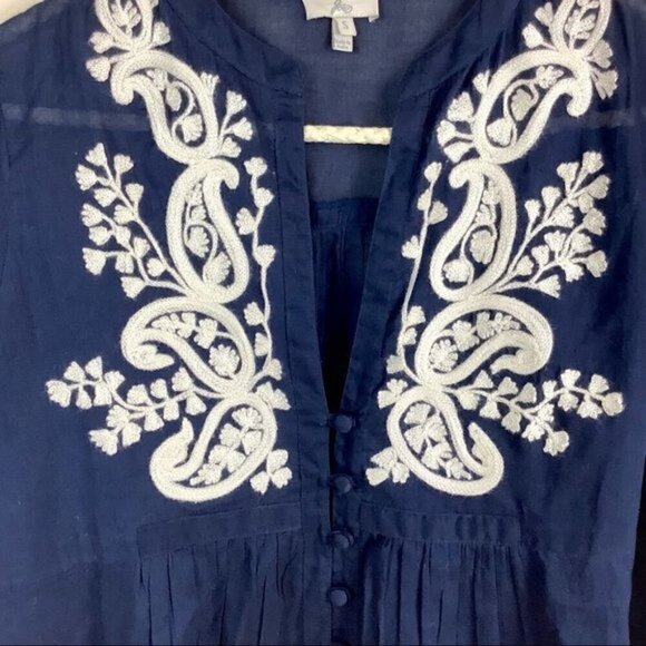 𝅺JOIE BOHO EMBROIDERED BLOUSE VOTYON - Picture 6 of 7